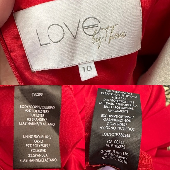 Love, Theia One-Shoulder Cropped Jersey Jumpsuit w/ Side Cutout Size 10 NEW - Picture 12 of 13